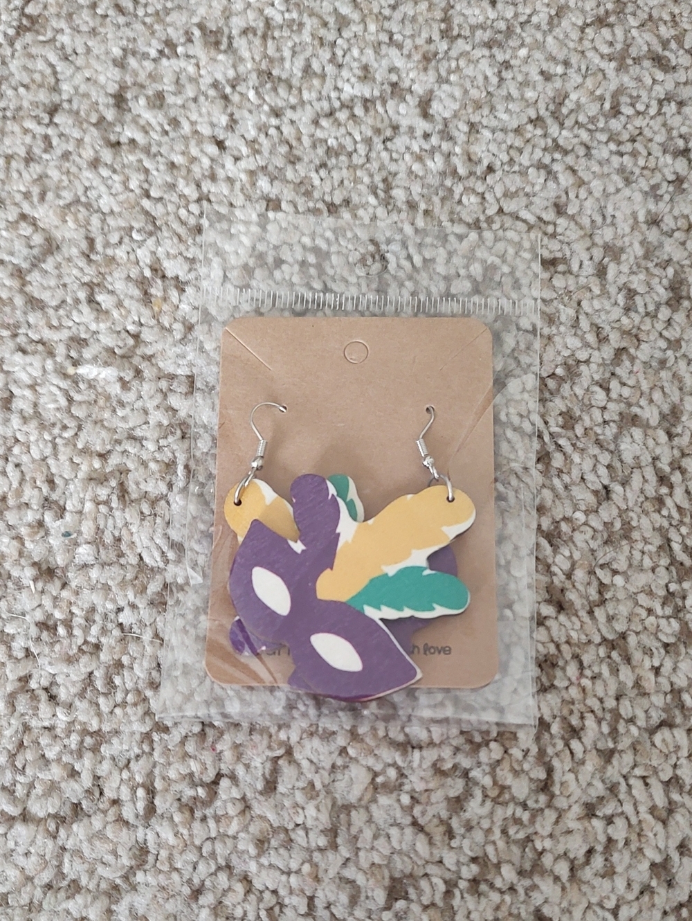 5 For $20 Mardi Gras Multicolor Dangle Earrings